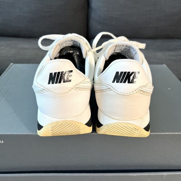 Nike Cortez Classic White Black Leather Casual Shoes 819920-110 Women's Size 7 - Picture 3 of 12